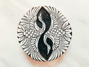 Bird Design on Wooden Printing Block