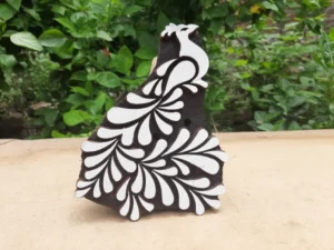 Bird Design On Wooden Printing Block