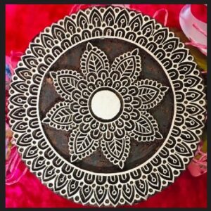 Round Floral Printing Blocks