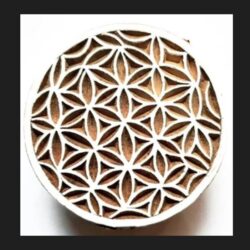 round Geometrical Design on Wooden Printing Blocks